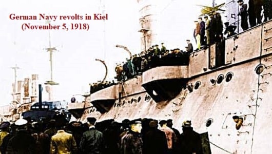 German Navy revolts in Kiel