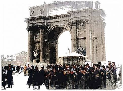Old Style January 9, 1905; Narva Gate before the march