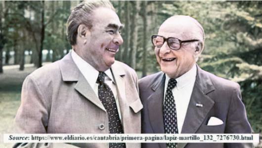 Leonid Brezhnev and Armand Hammer