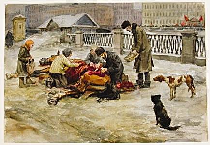 Petrograd in 1918, by Ivan Alexeyevich Vladimirov