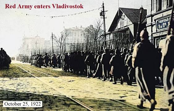 Red Army enters Vladivostok (October 25, 1922)